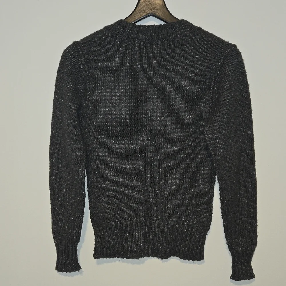 Kersh Charcoal Speckled V-Neck Pullover Sweater - Picture 8 of 10